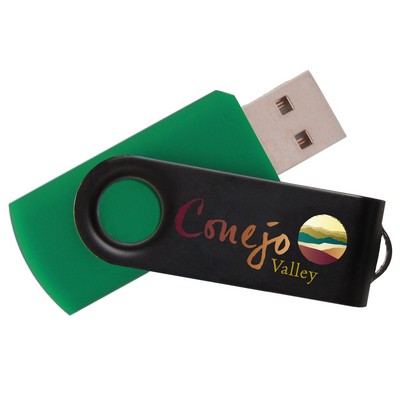 iClick® Black Swivel USB Flash Drive 8GB