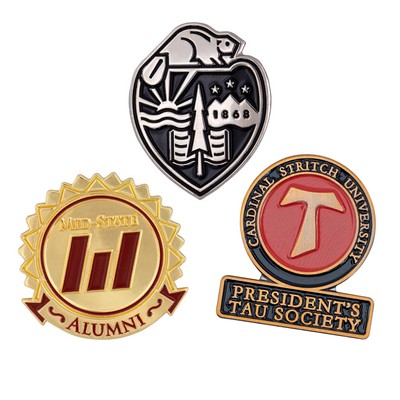 Lapel Pins - Die Struck Brass Soft Enamel (7/8")