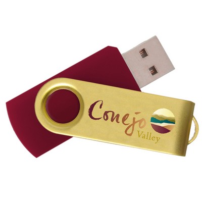 iClick® Gold Swivel USB Flash Drive 64GB