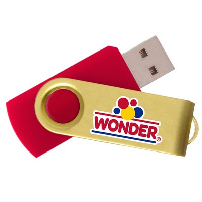 iClick® 3.0 Gold Swivel USB Flash Drive 64GB