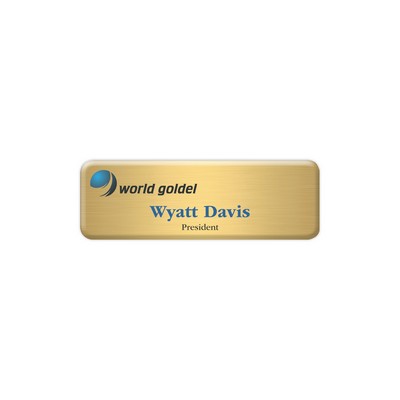 Aspen Metal Name Badge (Custom sized between 0 and 3 sq. in.)