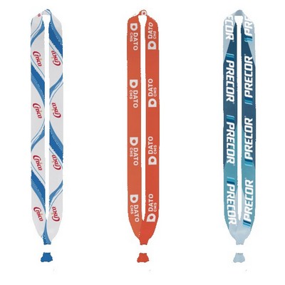 IMPORT Rush 1" Dye-Sublimated Lanyard with Silver Crimp & Split-Ring