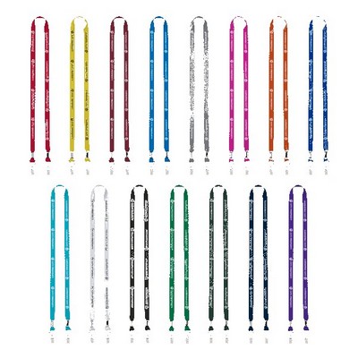 IMPORT Rush 5/8" Polyester 2-Ended Lanyard with Dual Silver Crimps & Split-Rings