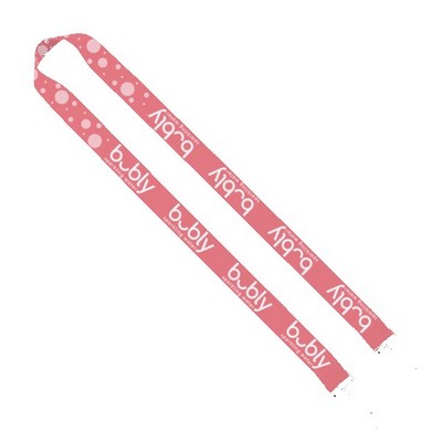 IMPORT Rush 1" Dye-Sublimated 2-Ended Lanyard with Dual Sewn Silver Metal Crimp & Split-Ring