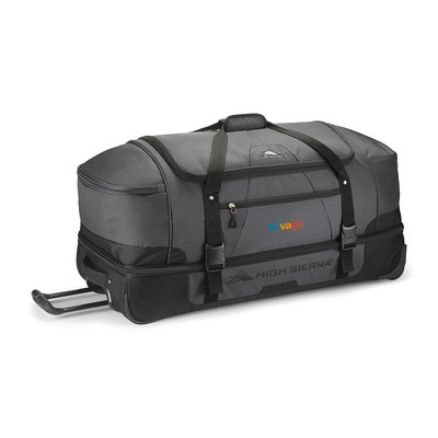 High Sierra® Fairlead 34" Drop Bottom Wheeled Duffel - Mercury-Black