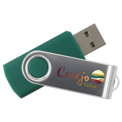 iClick® Silver Swivel USB Flash Drive 64GB