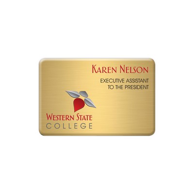Aspen Metal Standard Name Badge (Standard Size 2" x 3")