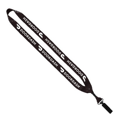 3/4" Polyester Lanyard with Bulldog Clip