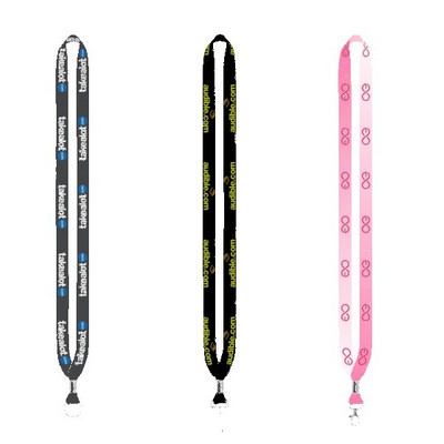 IMPORT Rush 5/8" Dye-Sublimated Lanyard with Silver Crimp & Split-Ring