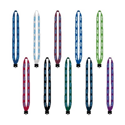 3/4" Cotton Lanyard with Plastic Clamshell & O-Ring